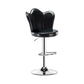Adjustable Height Upholstered Counter Stools Scandinavian Bar Stools with Chrome Base Black 1 Piece Clearhalo 'Bar Furniture' 'Bar Stools' 'bar_stools' 'furniture_bar_stools' 'Kitchen & Dining Furniture' 'kitchen&dining_furn' 'kitchen' 'kitchen_furn' Furniture' 4422506