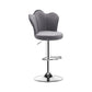 Adjustable Height Upholstered Counter Stools Scandinavian Bar Stools with Chrome Base Grey 1 Piece Clearhalo 'Bar Furniture' 'Bar Stools' 'bar_stools' 'furniture_bar_stools' 'Kitchen & Dining Furniture' 'kitchen&dining_furn' 'kitchen' 'kitchen_furn' Furniture' 4422508