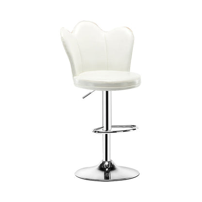 Adjustable Height Upholstered Counter Stools Scandinavian Bar Stools with Chrome Base White 1 Piece Clearhalo 'Bar Furniture' 'Bar Stools' 'bar_stools' 'furniture_bar_stools' 'Kitchen & Dining Furniture' 'kitchen&dining_furn' 'kitchen' 'kitchen_furn' Furniture' 4422513