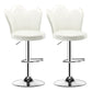 Adjustable Height Upholstered Counter Stools Scandinavian Bar Stools with Chrome Base White Set of 2 Clearhalo 'Bar Furniture' 'Bar Stools' 'bar_stools' 'furniture_bar_stools' 'Kitchen & Dining Furniture' 'kitchen&dining_furn' 'kitchen' 'kitchen_furn' Furniture' 4422531