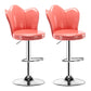 Adjustable Height Upholstered Counter Stools Scandinavian Bar Stools with Chrome Base Pink Set of 2 Clearhalo 'Bar Furniture' 'Bar Stools' 'bar_stools' 'furniture_bar_stools' 'Kitchen & Dining Furniture' 'kitchen&dining_furn' 'kitchen' 'kitchen_furn' Furniture' 4422532