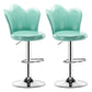 Adjustable Height Upholstered Counter Stools Scandinavian Bar Stools with Chrome Base Mint Green Set of 2 Clearhalo 'Bar Furniture' 'Bar Stools' 'bar_stools' 'furniture_bar_stools' 'Kitchen & Dining Furniture' 'kitchen&dining_furn' 'kitchen' 'kitchen_furn' Furniture' 4422533