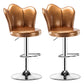 Adjustable Height Upholstered Counter Stools Scandinavian Bar Stools with Chrome Base Gold Set of 2 Clearhalo 'Bar Furniture' 'Bar Stools' 'bar_stools' 'furniture_bar_stools' 'Kitchen & Dining Furniture' 'kitchen&dining_furn' 'kitchen' 'kitchen_furn' Furniture' 4422534