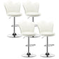 Adjustable Height Upholstered Counter Stools Scandinavian Bar Stools with Chrome Base White Set of 4 Clearhalo 'Bar Furniture' 'Bar Stools' 'bar_stools' 'furniture_bar_stools' 'Kitchen & Dining Furniture' 'kitchen&dining_furn' 'kitchen' 'kitchen_furn' Furniture' 4422541