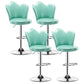 Adjustable Height Upholstered Counter Stools Scandinavian Bar Stools with Chrome Base Mint Green Set of 4 Clearhalo 'Bar Furniture' 'Bar Stools' 'bar_stools' 'furniture_bar_stools' 'Kitchen & Dining Furniture' 'kitchen&dining_furn' 'kitchen' 'kitchen_furn' Furniture' 4422543