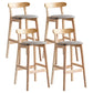 Scandinavian Wood Upholstered Counter Stools Natural Back Bar Stools with Footrest Grey 4 Piece Set Clearhalo 'Bar Furniture' 'Bar Stools' 'bar_stools' 'furn' 'furn_bar_stools' 'furniture_bar_stools' 'Kitchen & Dining Furniture' 'kitchen&dining_furn' 'kitchen' 'kitchen_furn' Furniture' 4422590