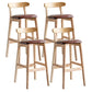 Scandinavian Wood Upholstered Counter Stools Natural Back Bar Stools with Footrest Brown 4 Piece Set Clearhalo 'Bar Furniture' 'Bar Stools' 'bar_stools' 'furn' 'furn_bar_stools' 'furniture_bar_stools' 'Kitchen & Dining Furniture' 'kitchen&dining_furn' 'kitchen' 'kitchen_furn' Furniture' 4422591