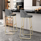 Scandinavian Iron Counter Stools Upholstered Low Back Bar Stools with Round Seat Clearhalo 'Bar Furniture' 'Bar Stools' 'bar_stools' 'furn' 'furn_bar_stools' 'furniture_bar_stools' 'Kitchen & Dining Furniture' 'kitchen&dining_furn' 'kitchen' 'kitchen_furn' Furniture' 4422637