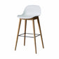 Scandinavian Wood Counter Stools Plastic Low Back Bar Stools with Footrest White Natural 1 Piece Clearhalo 'Bar Furniture' 'Bar Stools' 'bar_stools' 'furn' 'furn_bar_stools' 'furniture_bar_stools' 'Kitchen & Dining Furniture' 'kitchen&dining_furn' 'kitchen' 'kitchen_furn' Furniture' 4422694
