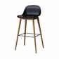 Scandinavian Wood Counter Stools Plastic Low Back Bar Stools with Footrest Black Natural 1 Piece Clearhalo 'Bar Furniture' 'Bar Stools' 'bar_stools' 'furn' 'furn_bar_stools' 'furniture_bar_stools' 'Kitchen & Dining Furniture' 'kitchen&dining_furn' 'kitchen' 'kitchen_furn' Furniture' 4422697