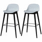 Scandinavian Wood Counter Stools Plastic Low Back Bar Stools with Footrest White Black 2 Piece Set Clearhalo 'Bar Furniture' 'Bar Stools' 'bar_stools' 'furn' 'furn_bar_stools' 'furniture_bar_stools' 'Kitchen & Dining Furniture' 'kitchen&dining_furn' 'kitchen' 'kitchen_furn' Furniture' 4422702