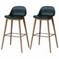 Scandinavian Wood Counter Stools Plastic Low Back Bar Stools with Footrest Navy Natural 2 Piece Set Clearhalo 'Bar Furniture' 'Bar Stools' 'bar_stools' 'furn' 'furn_bar_stools' 'furniture_bar_stools' 'Kitchen & Dining Furniture' 'kitchen&dining_furn' 'kitchen' 'kitchen_furn' Furniture' 4422705
