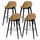 Scandinavian Wood Counter Stools Plastic Low Back Bar Stools with Footrest Yellow Black 4 Piece Set Clearhalo 'Bar Furniture' 'Bar Stools' 'bar_stools' 'furn' 'furn_bar_stools' 'furniture_bar_stools' 'Kitchen & Dining Furniture' 'kitchen&dining_furn' 'kitchen' 'kitchen_furn' Furniture' 4422709