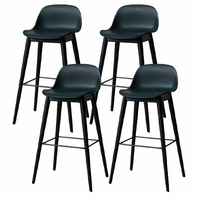 Scandinavian Wood Counter Stools Plastic Low Back Bar Stools with Footrest Navy Black 4 Piece Set Clearhalo 'Bar Furniture' 'Bar Stools' 'bar_stools' 'furn' 'furn_bar_stools' 'furniture_bar_stools' 'Kitchen & Dining Furniture' 'kitchen&dining_furn' 'kitchen' 'kitchen_furn' Furniture' 4422710