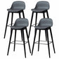 Scandinavian Wood Counter Stools Plastic Low Back Bar Stools with Footrest Grey Black 4 Piece Set Clearhalo 'Bar Furniture' 'Bar Stools' 'bar_stools' 'furn' 'furn_bar_stools' 'furniture_bar_stools' 'Kitchen & Dining Furniture' 'kitchen&dining_furn' 'kitchen' 'kitchen_furn' Furniture' 4422711