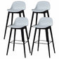 Scandinavian Wood Counter Stools Plastic Low Back Bar Stools with Footrest White Black 4 Piece Set Clearhalo 'Bar Furniture' 'Bar Stools' 'bar_stools' 'furn' 'furn_bar_stools' 'furniture_bar_stools' 'Kitchen & Dining Furniture' 'kitchen&dining_furn' 'kitchen' 'kitchen_furn' Furniture' 4422712