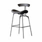 Iron Upholstered Counter Stools Industrial Low Back Bar Stools with Saddle Seat Light Gray 1 Piece Clearhalo 'Bar Furniture' 'Bar Stools' 'bar_stools' 'furn' 'furn_bar_stools' 'furniture_bar_stools' 'Kitchen & Dining Furniture' 'kitchen&dining_furn' 'kitchen' 'kitchen_furn' Furniture' 4422759