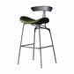 Iron Upholstered Counter Stools Industrial Low Back Bar Stools with Saddle Seat Green 1 Piece Clearhalo 'Bar Furniture' 'Bar Stools' 'bar_stools' 'furn' 'furn_bar_stools' 'furniture_bar_stools' 'Kitchen & Dining Furniture' 'kitchen&dining_furn' 'kitchen' 'kitchen_furn' Furniture' 4422760