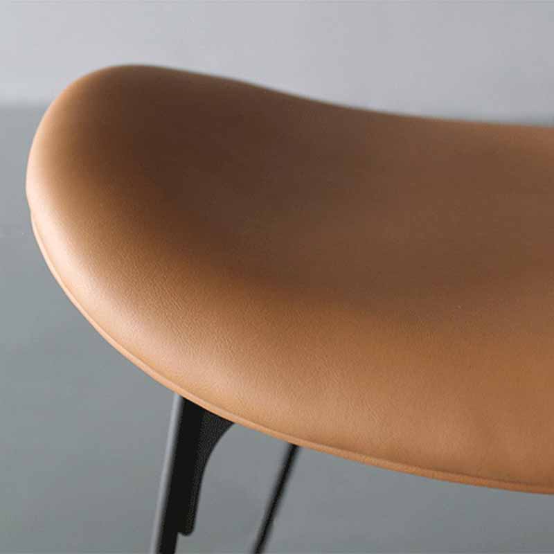 Iron Upholstered Counter Stools Industrial Low Back Bar Stools with Saddle Seat Clearhalo 'Bar Furniture' 'Bar Stools' 'bar_stools' 'furn' 'furn_bar_stools' 'furniture_bar_stools' 'Kitchen & Dining Furniture' 'kitchen&dining_furn' 'kitchen' 'kitchen_furn' Furniture' 4422771