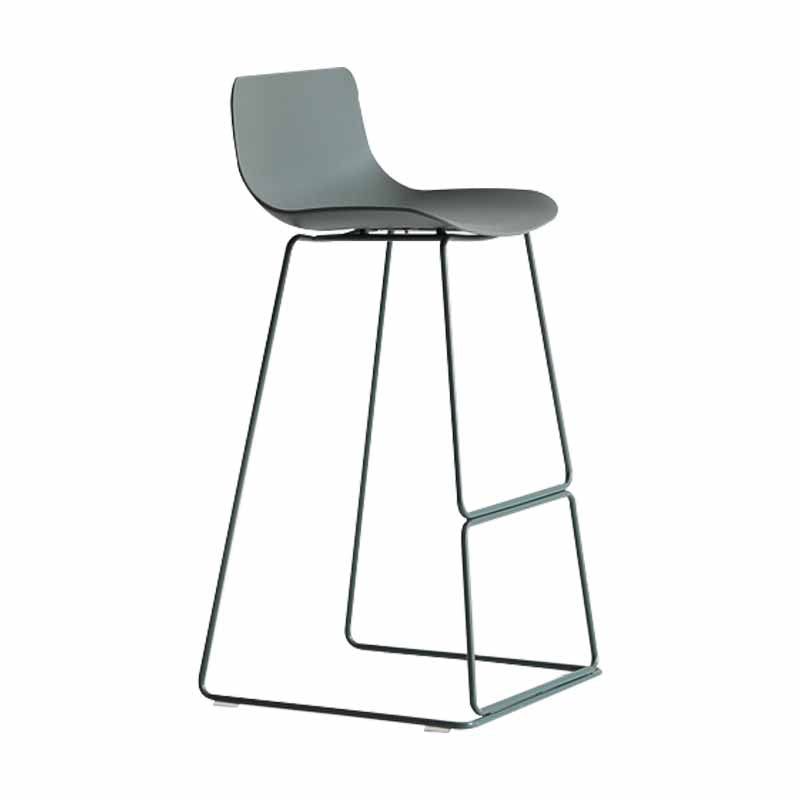 Scandinavian Style Metal Plastic Counter Stools Low Back Bar Stools with Footrest Green 1 Piece Bar Stool(30"H) Clearhalo 'Bar Furniture' 'Bar Stools' 'bar_stools' 'furn' 'furn_bar_stools' 'furniture_bar_stools' 'Kitchen & Dining Furniture' 'kitchen&dining_furn' 'kitchen' 'kitchen_furn' Furniture' 4422799