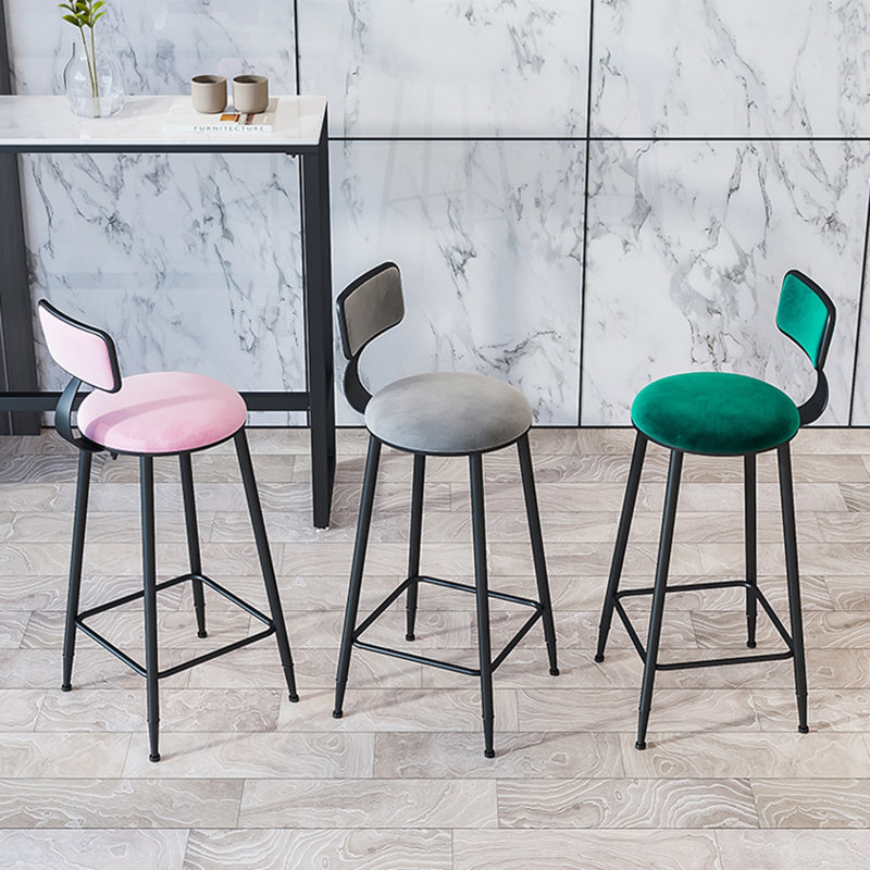 Black Upholstered Counter Stools Low Back Scandinavian Bar Stools (Set of 3) Clearhalo 'Bar Furniture' 'Bar Stools' 'bar_stools' 'furn' 'furn_bar_stools' 'furniture_bar_stools' 'Kitchen & Dining Furniture' 'kitchen&dining_furn' 'kitchen' 'kitchen_furn' Furniture' 4422844
