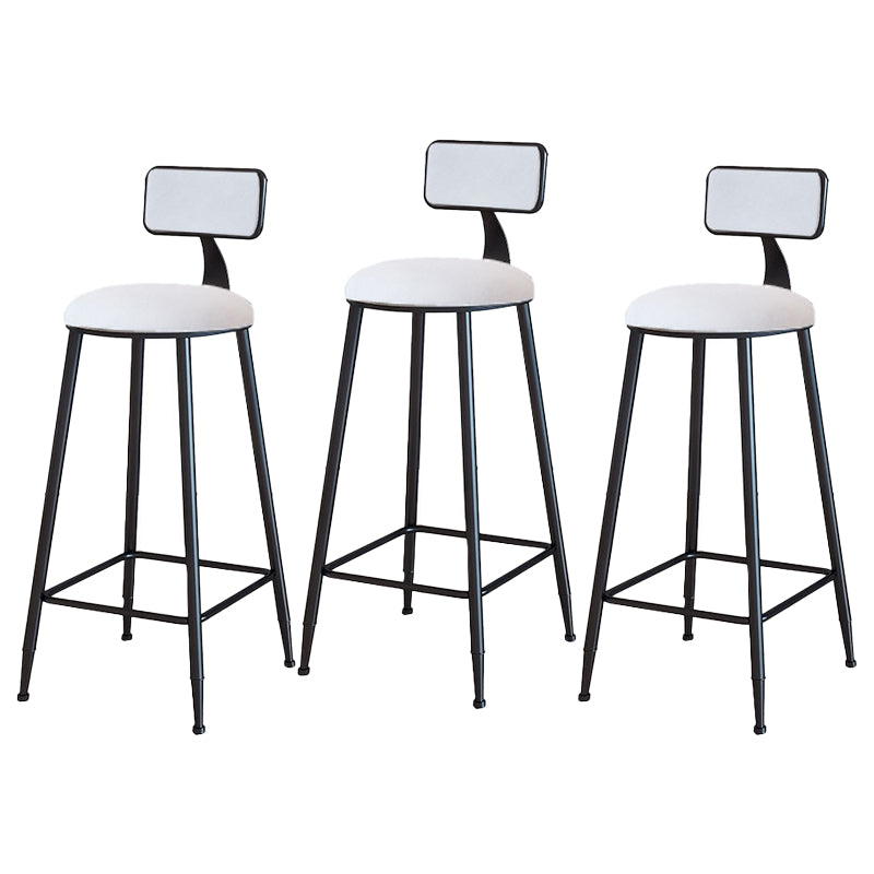 Black Upholstered Counter Stools Low Back Scandinavian Bar Stools (Set of 3) White 3 Piece Set Bar Stool(30"H) Clearhalo 'Bar Furniture' 'Bar Stools' 'bar_stools' 'furn' 'furn_bar_stools' 'furniture_bar_stools' 'Kitchen & Dining Furniture' 'kitchen&dining_furn' 'kitchen' 'kitchen_furn' Furniture' 4422864