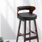 Scandinavian Wood Upholstered Counter Stools Low Back Bar Stools with Round Seat Clearhalo 'Bar Furniture' 'Bar Stools' 'bar_stools' 'furniture_bar_stools' 'Kitchen & Dining Furniture' 'kitchen&dining_furn' 'kitchen' 'kitchen_furn' Furniture' 4422890