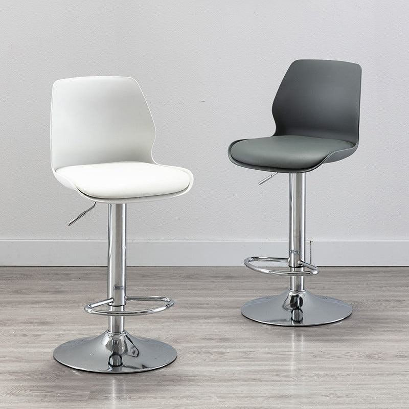 Adjustable Height Silver Counter Stools Swivel Scandinavian Metal Bar Stools (Set of 4) Clearhalo 'Bar Furniture' 'Bar Stools' 'bar_stools' 'furn' 'furn_bar_stools' 'furniture_bar_stools' 'Kitchen & Dining Furniture' 'kitchen&dining_furn' 'kitchen' 'kitchen_furn' Furniture' 4422907