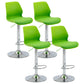Adjustable Height Silver Counter Stools Swivel Scandinavian Metal Bar Stools (Set of 4) Green 4 Piece Set Clearhalo 'Bar Furniture' 'Bar Stools' 'bar_stools' 'furn' 'furn_bar_stools' 'furniture_bar_stools' 'Kitchen & Dining Furniture' 'kitchen&dining_furn' 'kitchen' 'kitchen_furn' Furniture' 4422908