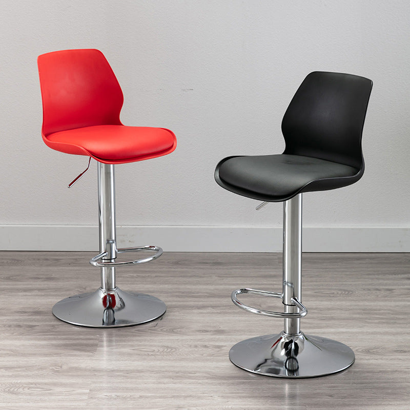 Adjustable Height Silver Counter Stools Swivel Scandinavian Metal Bar Stools (Set of 4) Clearhalo 'Bar Furniture' 'Bar Stools' 'bar_stools' 'furn' 'furn_bar_stools' 'furniture_bar_stools' 'Kitchen & Dining Furniture' 'kitchen&dining_furn' 'kitchen' 'kitchen_furn' Furniture' 4422910
