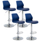 Adjustable Height Silver Counter Stools Swivel Scandinavian Metal Bar Stools (Set of 4) Blue 4 Piece Set Clearhalo 'Bar Furniture' 'Bar Stools' 'bar_stools' 'furn' 'furn_bar_stools' 'furniture_bar_stools' 'Kitchen & Dining Furniture' 'kitchen&dining_furn' 'kitchen' 'kitchen_furn' Furniture' 4422911