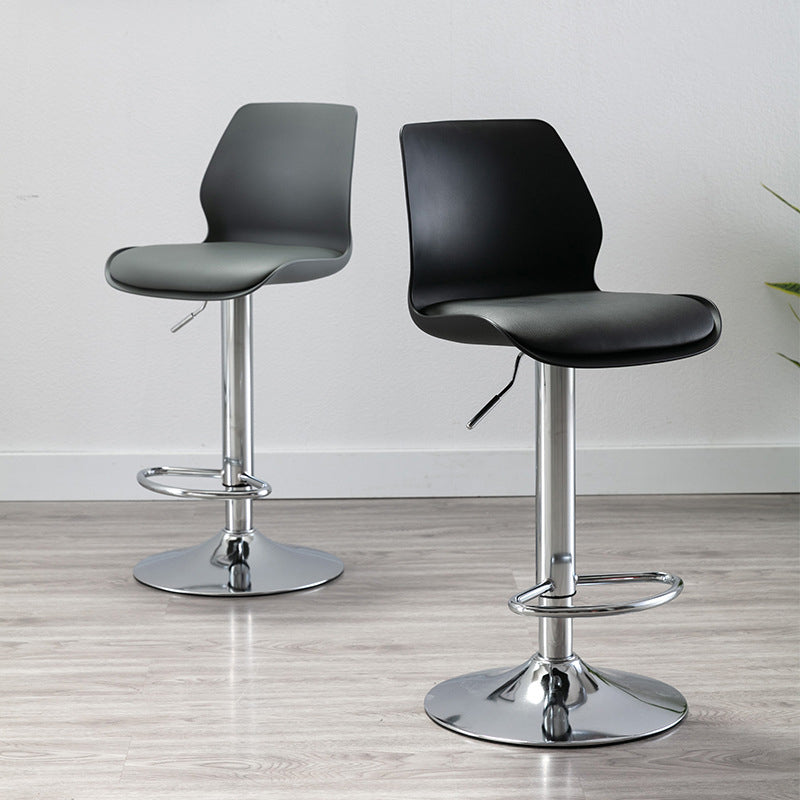 Adjustable Height Silver Counter Stools Swivel Scandinavian Metal Bar Stools (Set of 4) Clearhalo 'Bar Furniture' 'Bar Stools' 'bar_stools' 'furn' 'furn_bar_stools' 'furniture_bar_stools' 'Kitchen & Dining Furniture' 'kitchen&dining_furn' 'kitchen' 'kitchen_furn' Furniture' 4422912