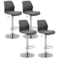 Adjustable Height Silver Counter Stools Swivel Scandinavian Metal Bar Stools (Set of 4) Grey 4 Piece Set Clearhalo 'Bar Furniture' 'Bar Stools' 'bar_stools' 'furn' 'furn_bar_stools' 'furniture_bar_stools' 'Kitchen & Dining Furniture' 'kitchen&dining_furn' 'kitchen' 'kitchen_furn' Furniture' 4422913