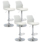 Adjustable Height Silver Counter Stools Swivel Scandinavian Metal Bar Stools (Set of 4) White 4 Piece Set Clearhalo 'Bar Furniture' 'Bar Stools' 'bar_stools' 'furn' 'furn_bar_stools' 'furniture_bar_stools' 'Kitchen & Dining Furniture' 'kitchen&dining_furn' 'kitchen' 'kitchen_furn' Furniture' 4422915