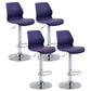 Adjustable Height Silver Counter Stools Swivel Scandinavian Metal Bar Stools (Set of 4) Purple 4 Piece Set Clearhalo 'Bar Furniture' 'Bar Stools' 'bar_stools' 'furn' 'furn_bar_stools' 'furniture_bar_stools' 'Kitchen & Dining Furniture' 'kitchen&dining_furn' 'kitchen' 'kitchen_furn' Furniture' 4422921