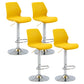 Adjustable Height Silver Counter Stools Swivel Scandinavian Metal Bar Stools (Set of 4) Yellow 4 Piece Set Clearhalo 'Bar Furniture' 'Bar Stools' 'bar_stools' 'furn' 'furn_bar_stools' 'furniture_bar_stools' 'Kitchen & Dining Furniture' 'kitchen&dining_furn' 'kitchen' 'kitchen_furn' Furniture' 4422923