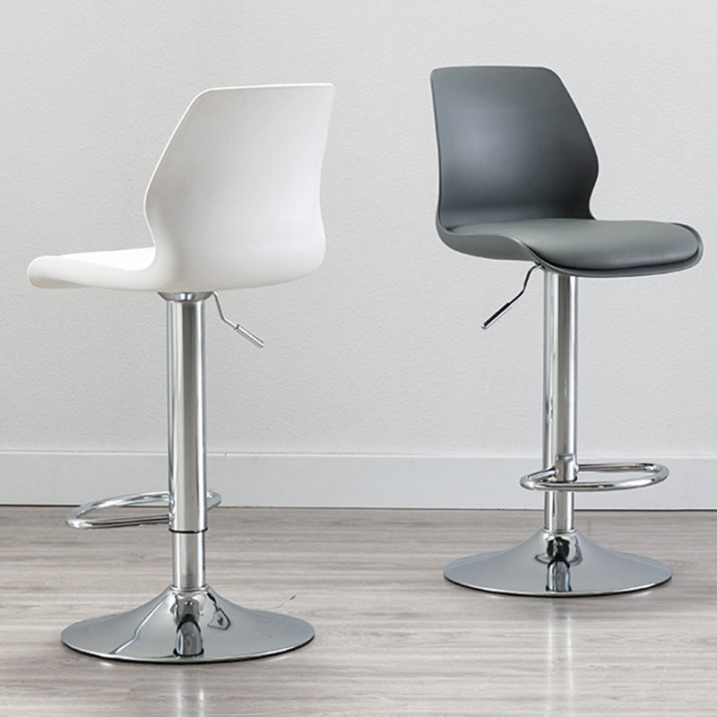 Adjustable Height Silver Counter Stools Swivel Scandinavian Metal Bar Stools (Set of 4) Clearhalo 'Bar Furniture' 'Bar Stools' 'bar_stools' 'furn' 'furn_bar_stools' 'furniture_bar_stools' 'Kitchen & Dining Furniture' 'kitchen&dining_furn' 'kitchen' 'kitchen_furn' Furniture' 4422926