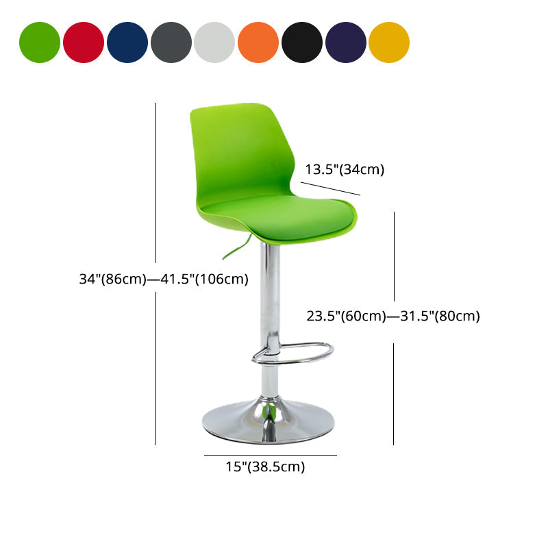 Adjustable Height Silver Counter Stools Swivel Scandinavian Metal Bar Stools (Set of 4) Clearhalo 'Bar Furniture' 'Bar Stools' 'bar_stools' 'furn' 'furn_bar_stools' 'furniture_bar_stools' 'Kitchen & Dining Furniture' 'kitchen&dining_furn' 'kitchen' 'kitchen_furn' Furniture' 4422927