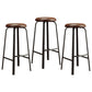 Stackable Black Counter Stools Backless Scandinavian Metal Bar Stools (Set of 3) Brown 3 Piece Set Clearhalo 'Bar Furniture' 'Bar Stools' 'bar_stools' 'furn' 'furn_bar_stools' 'furniture_bar_stools' 'Kitchen & Dining Furniture' 'kitchen&dining_furn' 'kitchen' 'kitchen_furn' Furniture' 4422937