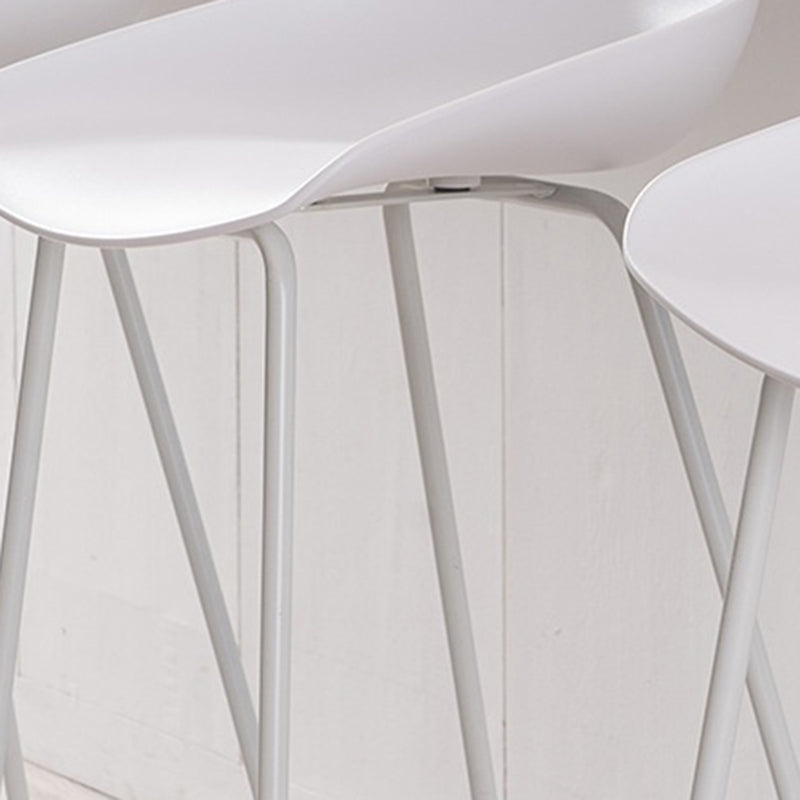 Scandinavian Black Metal Plastic Counter Stools Backless Bar Stools (Set of 4) Clearhalo 'Bar Furniture' 'Bar Stools' 'bar_stools' 'furn' 'furn_bar_stools' 'furniture_bar_stools' 'Kitchen & Dining Furniture' 'kitchen&dining_furn' 'kitchen' 'kitchen_furn' Furniture' 4422953
