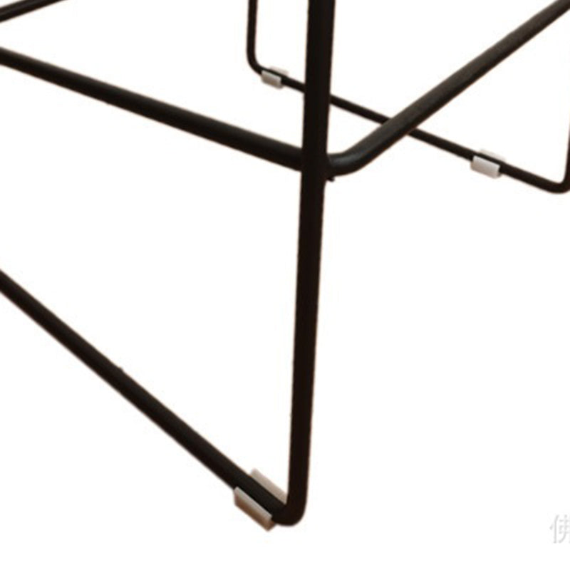 Scandinavian Black Metal Plastic Counter Stools Backless Bar Stools (Set of 4) Clearhalo 'Bar Furniture' 'Bar Stools' 'bar_stools' 'furn' 'furn_bar_stools' 'furniture_bar_stools' 'Kitchen & Dining Furniture' 'kitchen&dining_furn' 'kitchen' 'kitchen_furn' Furniture' 4422958