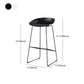 Scandinavian Black Metal Plastic Counter Stools Backless Bar Stools (Set of 4) Clearhalo 'Bar Furniture' 'Bar Stools' 'bar_stools' 'furn' 'furn_bar_stools' 'furniture_bar_stools' 'Kitchen & Dining Furniture' 'kitchen&dining_furn' 'kitchen' 'kitchen_furn' Furniture' 4422960