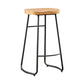 Industrial Style Bar-stool with Sled Round Saddle Seat Counter Stool for Kitchen Black 1 Piece Bar Stool(30"H) Clearhalo 'Bar Furniture' 'Bar Stools' 'bar_stools' 'furn' 'furn_bar_stools' 'furniture_bar_stools' 'Kitchen & Dining Furniture' 'kitchen&dining_furn' 'kitchen' 'kitchen_furn' Furniture' 4422966