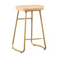Industrial Style Bar-stool with Sled Round Saddle Seat Counter Stool for Kitchen Gold 1 Piece Counter Stool(26"H) Clearhalo 'Bar Furniture' 'Bar Stools' 'bar_stools' 'furn' 'furn_bar_stools' 'furniture_bar_stools' 'Kitchen & Dining Furniture' 'kitchen&dining_furn' 'kitchen' 'kitchen_furn' Furniture' 4422969
