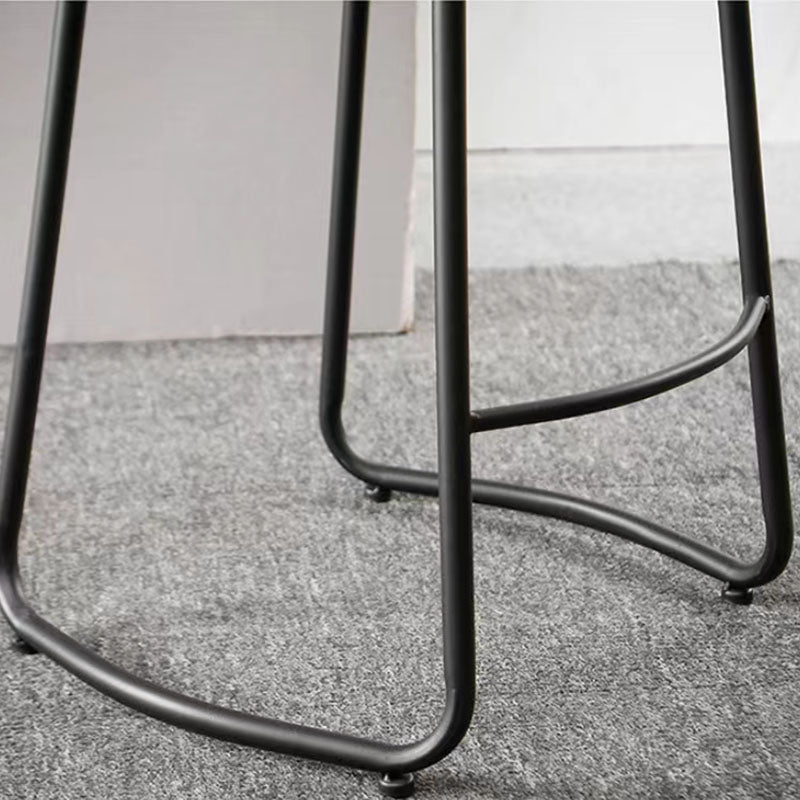 Industrial Style Bar-stool with Sled Round Saddle Seat Counter Stool for Kitchen Clearhalo 'Bar Furniture' 'Bar Stools' 'bar_stools' 'furn' 'furn_bar_stools' 'furniture_bar_stools' 'Kitchen & Dining Furniture' 'kitchen&dining_furn' 'kitchen' 'kitchen_furn' Furniture' 4422974