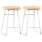 Industrial Style Bar-stool with Sled Round Saddle Seat Counter Stool for Kitchen White 2 Piece Set Counter Stool(26"H) Clearhalo 'Bar Furniture' 'Bar Stools' 'bar_stools' 'furn' 'furn_bar_stools' 'furniture_bar_stools' 'Kitchen & Dining Furniture' 'kitchen&dining_furn' 'kitchen' 'kitchen_furn' Furniture' 4422987
