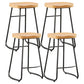 Industrial Style Bar-stool with Sled Round Saddle Seat Counter Stool for Kitchen Black 4 Piece Set Counter Stool(26"H) Clearhalo 'Bar Furniture' 'Bar Stools' 'bar_stools' 'furn' 'furn_bar_stools' 'furniture_bar_stools' 'Kitchen & Dining Furniture' 'kitchen&dining_furn' 'kitchen' 'kitchen_furn' Furniture' 4422990