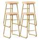 Industrial Style Bar-stool with Sled Round Saddle Seat Counter Stool for Kitchen Gold 4 Piece Set Bar Stool(30"H) Clearhalo 'Bar Furniture' 'Bar Stools' 'bar_stools' 'furn' 'furn_bar_stools' 'furniture_bar_stools' 'Kitchen & Dining Furniture' 'kitchen&dining_furn' 'kitchen' 'kitchen_furn' Furniture' 4422994