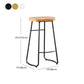 Industrial Style Bar-stool with Sled Round Saddle Seat Counter Stool for Kitchen Clearhalo 'Bar Furniture' 'Bar Stools' 'bar_stools' 'furn' 'furn_bar_stools' 'furniture_bar_stools' 'Kitchen & Dining Furniture' 'kitchen&dining_furn' 'kitchen' 'kitchen_furn' Furniture' 4423000