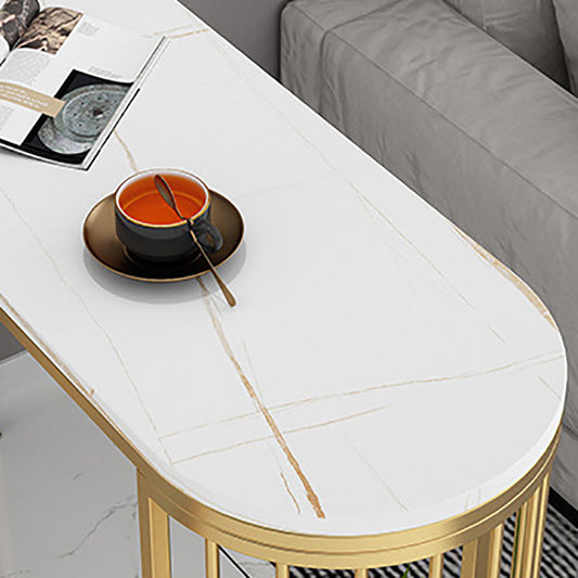 Modern Storage Stone Counter Height Table Double Pedestal Pub Height Dining Table Clearhalo 'Bar Furniture' 'Bar Tables' 'bar_tables' 'furn' 'furn_bar_tables' 'Furniture' 'furniture_bar_tables' 'Kitchen & Dining Furniture' 4423007